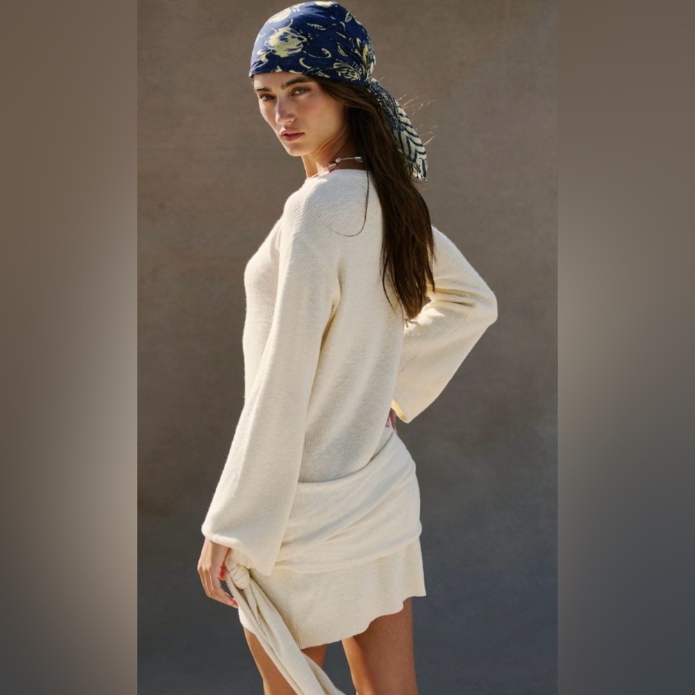 Free People - Free-est ~ Spencer Fine Gauge Mini Dress ~ Neutral ~ NWT ~ XS - Picture 4 of 10